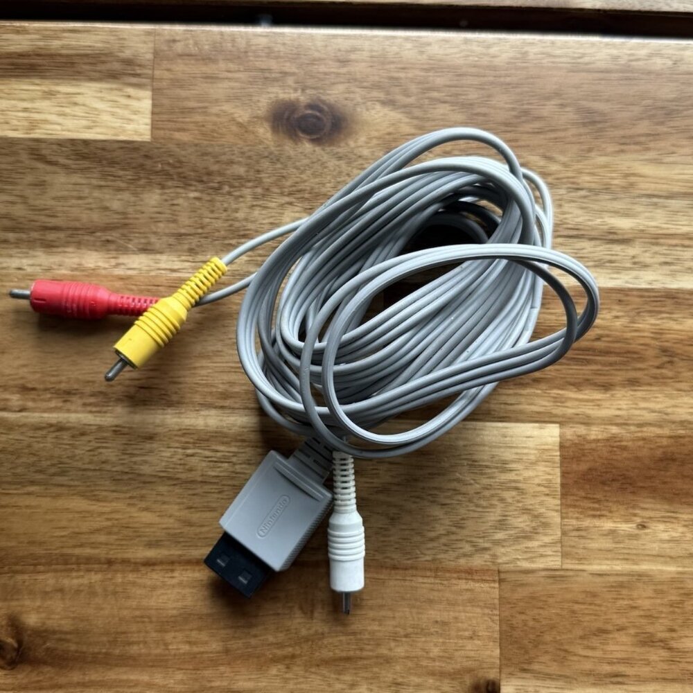 OEM Nintendo Wii AV RCA Audio Video‎ Composite Cable TV Connecting Cord RVL-009
